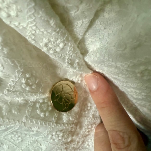 Women's Draper James Eyelet Textured Notch Lapel Blazer Jacket XL - Picture 5 of 8